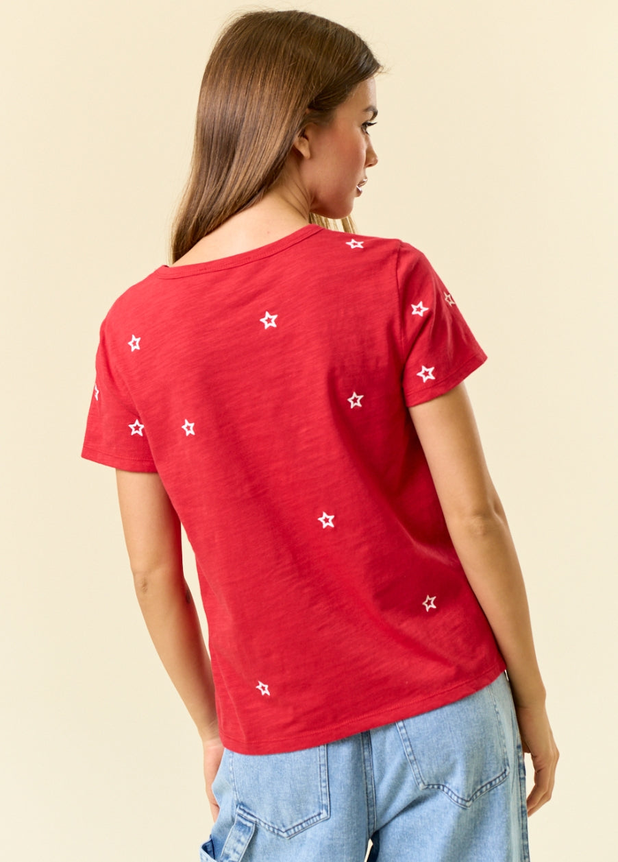 Star Embroidered T-Shirt