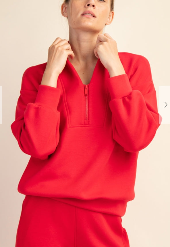 Modal Scuba Luxe V-Neck Pullover