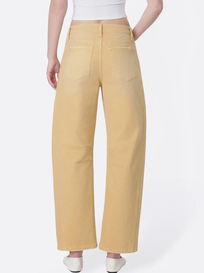 High Rise "Sahara Sun" Barrel Leg Jeans