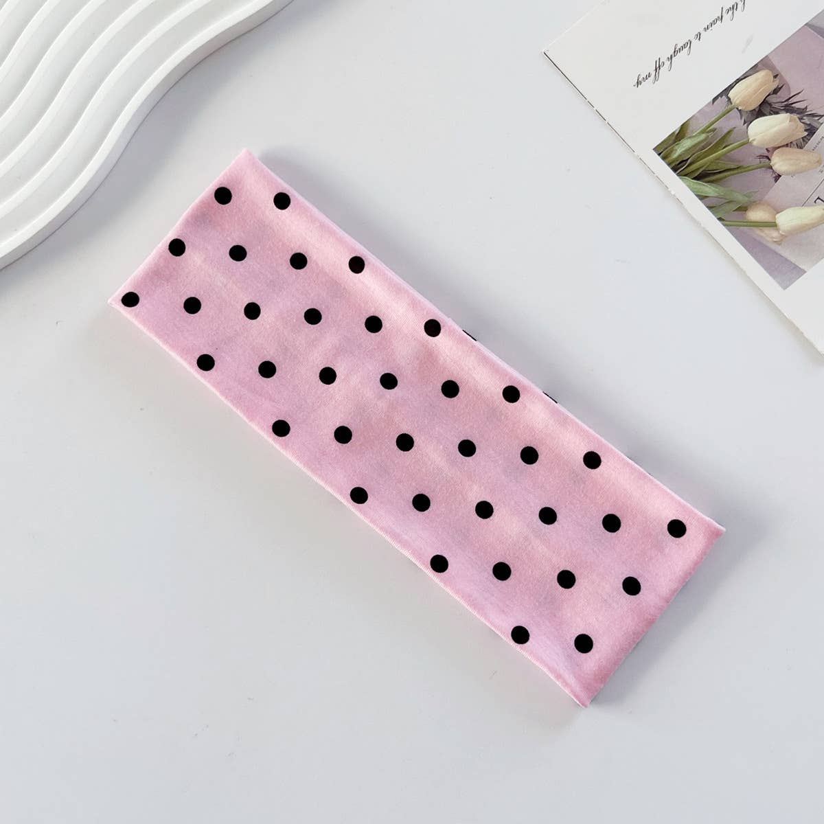Fashion Polka Dot Sports Makeup Elastic Headband