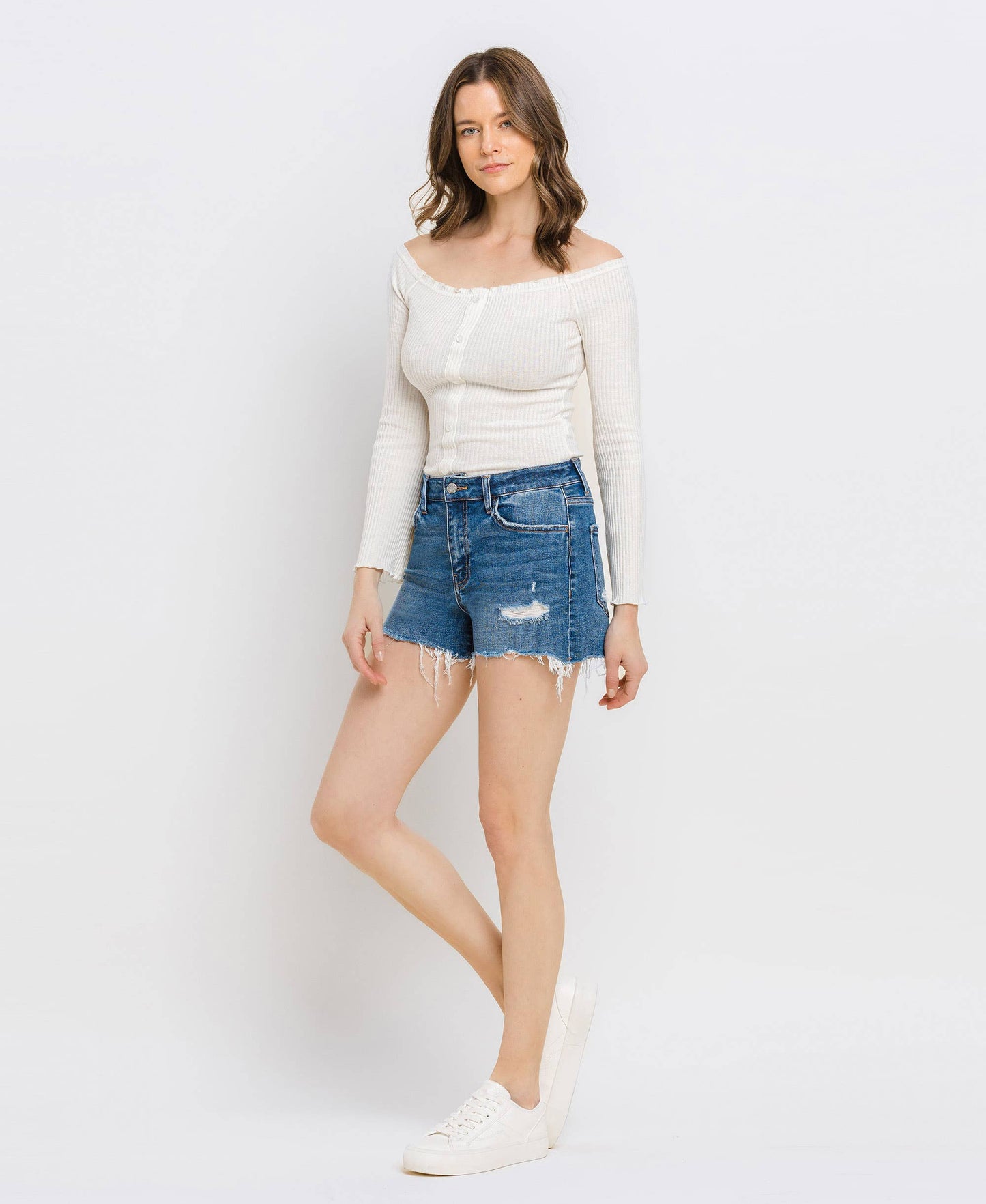 Flying Monkey High Rise Cutoff Shorts