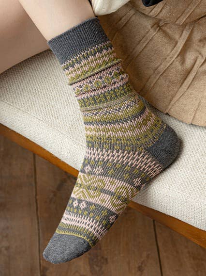 Vintage Bohemia Totem Knit Socks