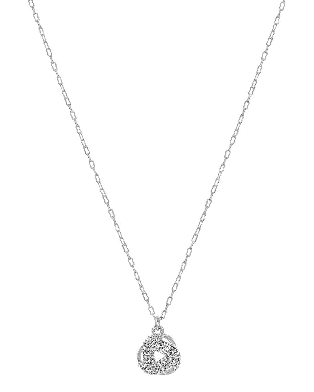 Silver Chain w/ Diamond Knot Pendant "Day"