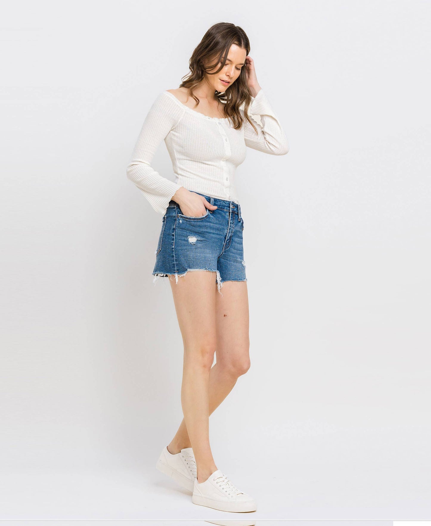 Flying Monkey High Rise Cutoff Shorts