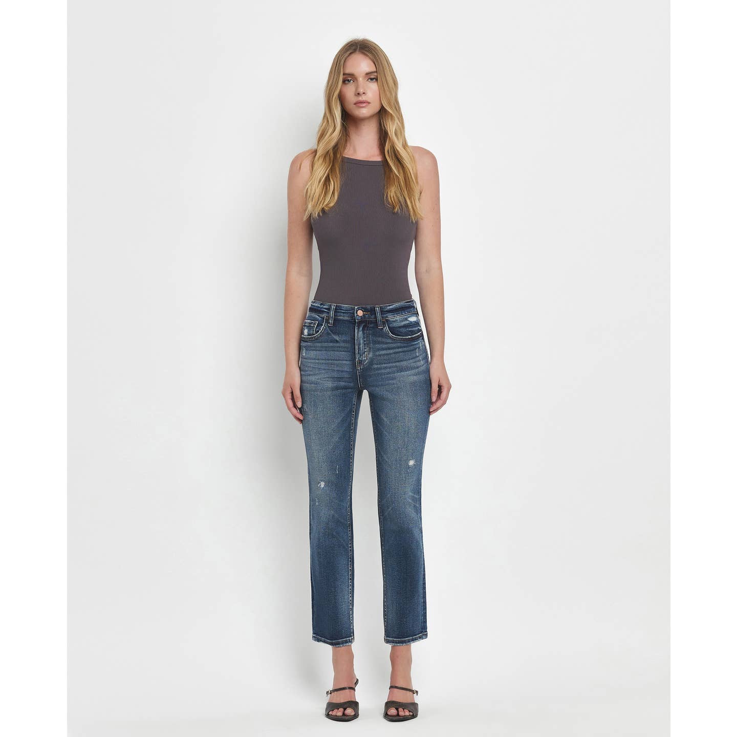 Flying Monkey High Rise Ankle Slim Straight