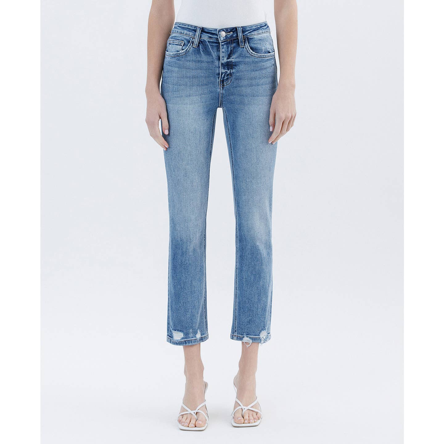 Flying Monkey High Rise Crop Slim Straight