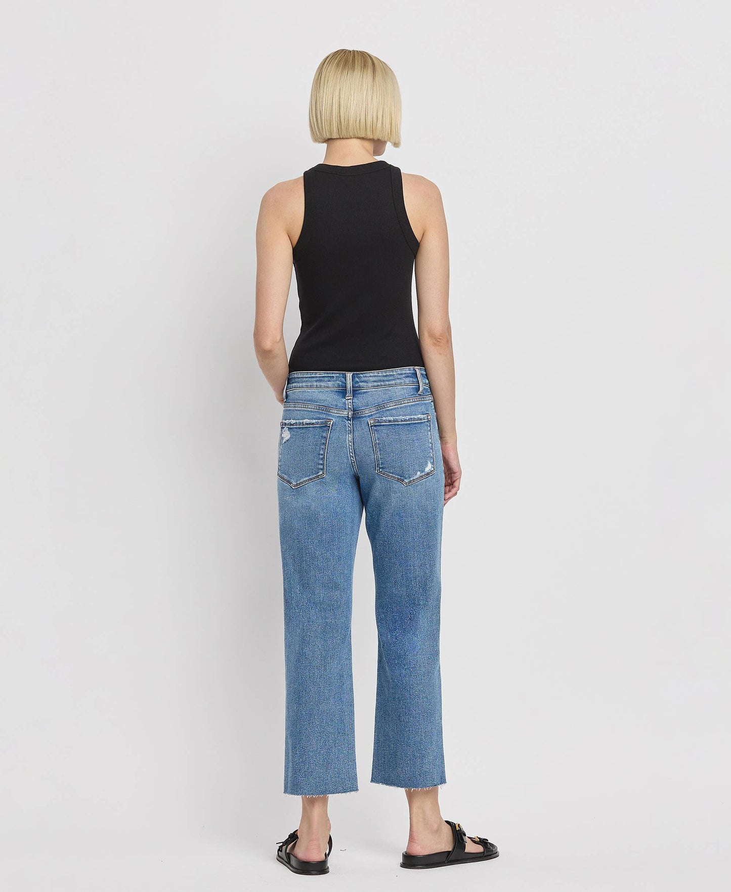 Vervet Mid Rise Crop Straight Jean