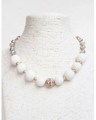 Destin Ivory Beaded Necklace