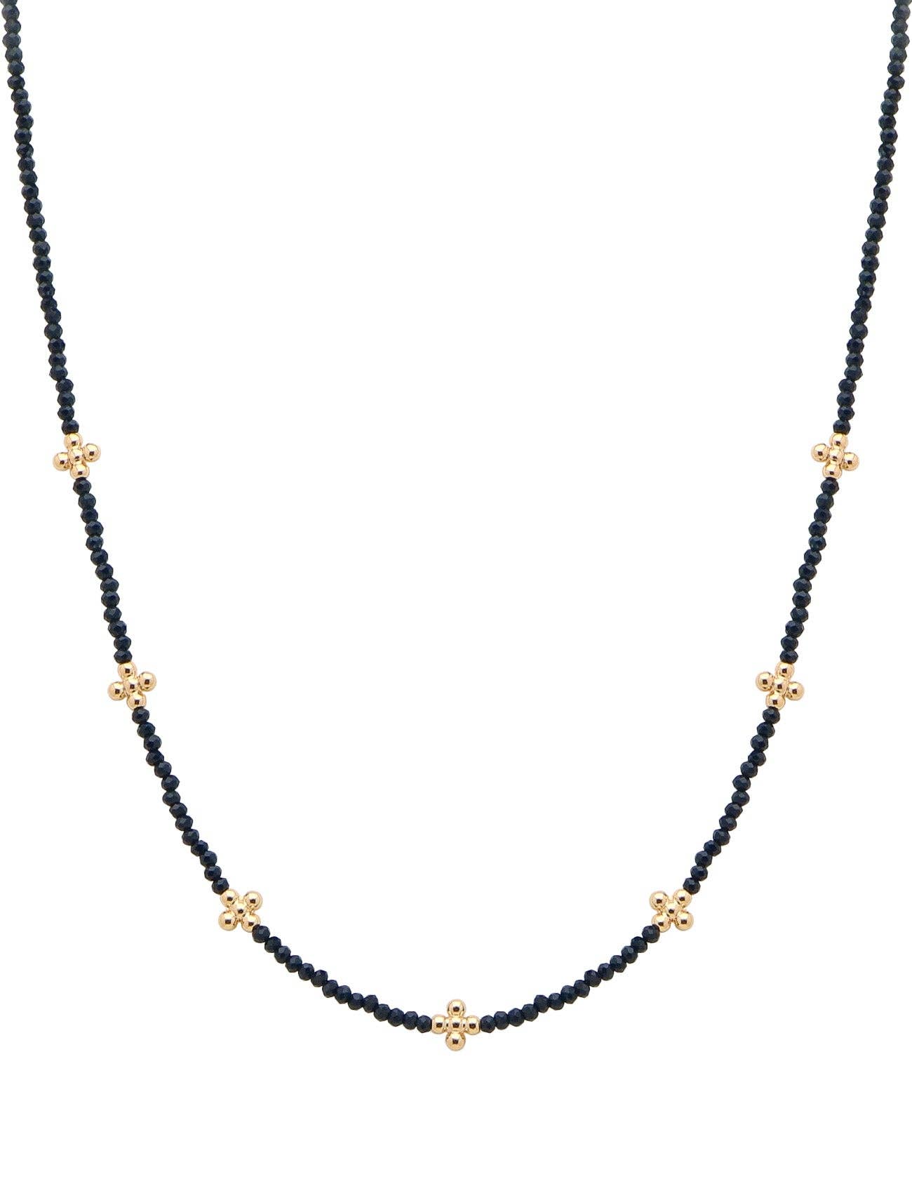 Black Crystal Cross Necklace