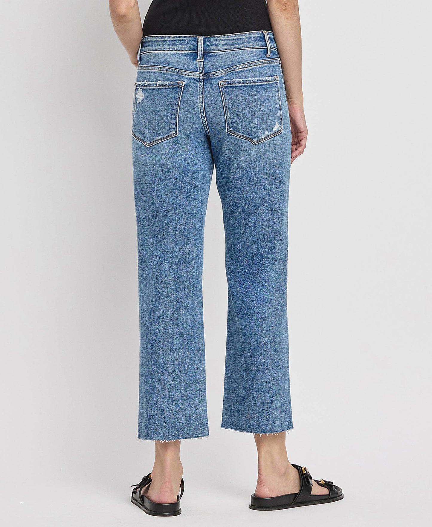 Vervet Mid Rise Crop Straight Jean