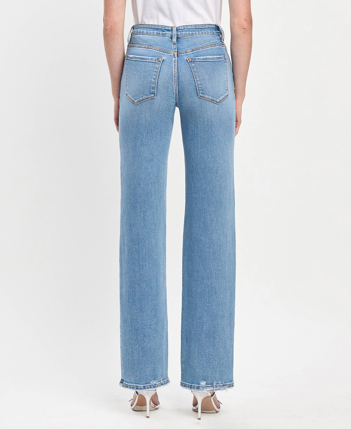 Lovervet High Rise Full Length Slim Wide Leg Jean