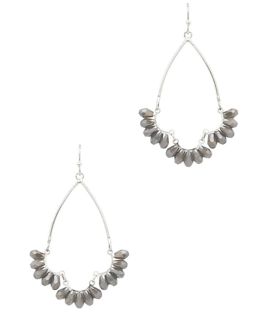 Opal Silver Gray Earrings