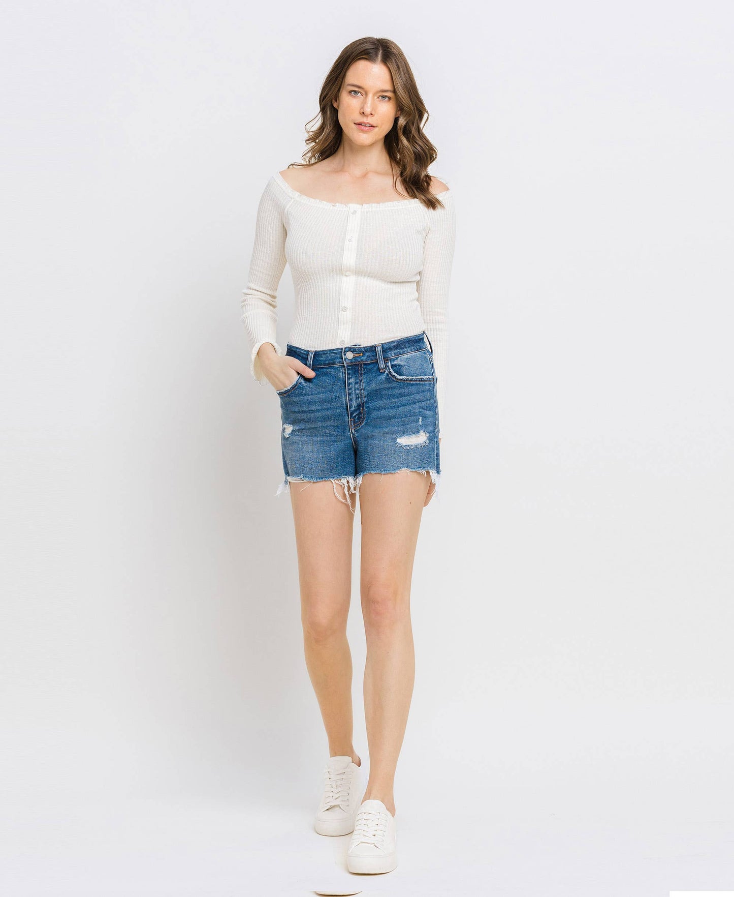 Flying Monkey High Rise Cutoff Shorts