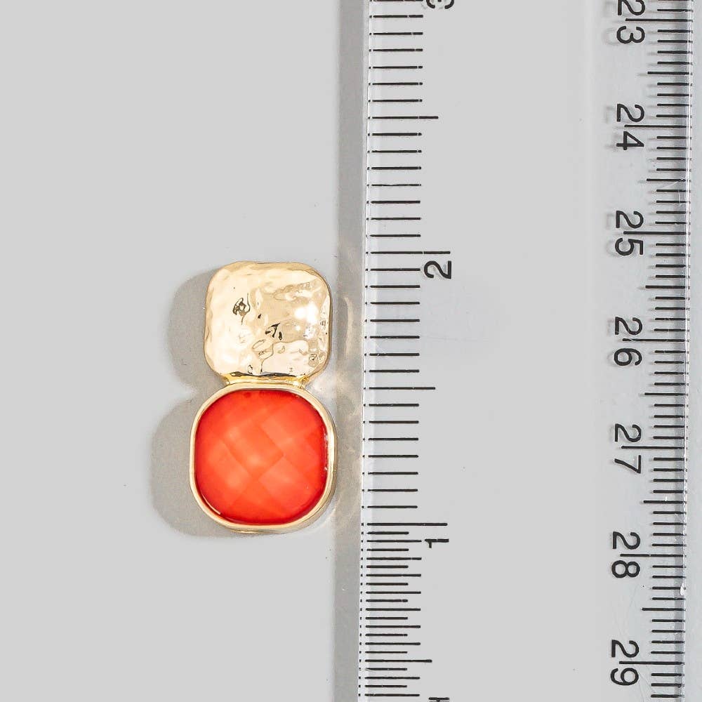 Square Resin Drop Earrings