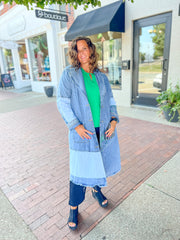 Denim Patch Duster Jacket