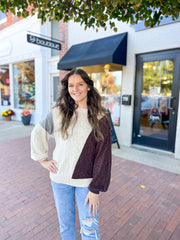 Asymmetric Colorblock Sweater