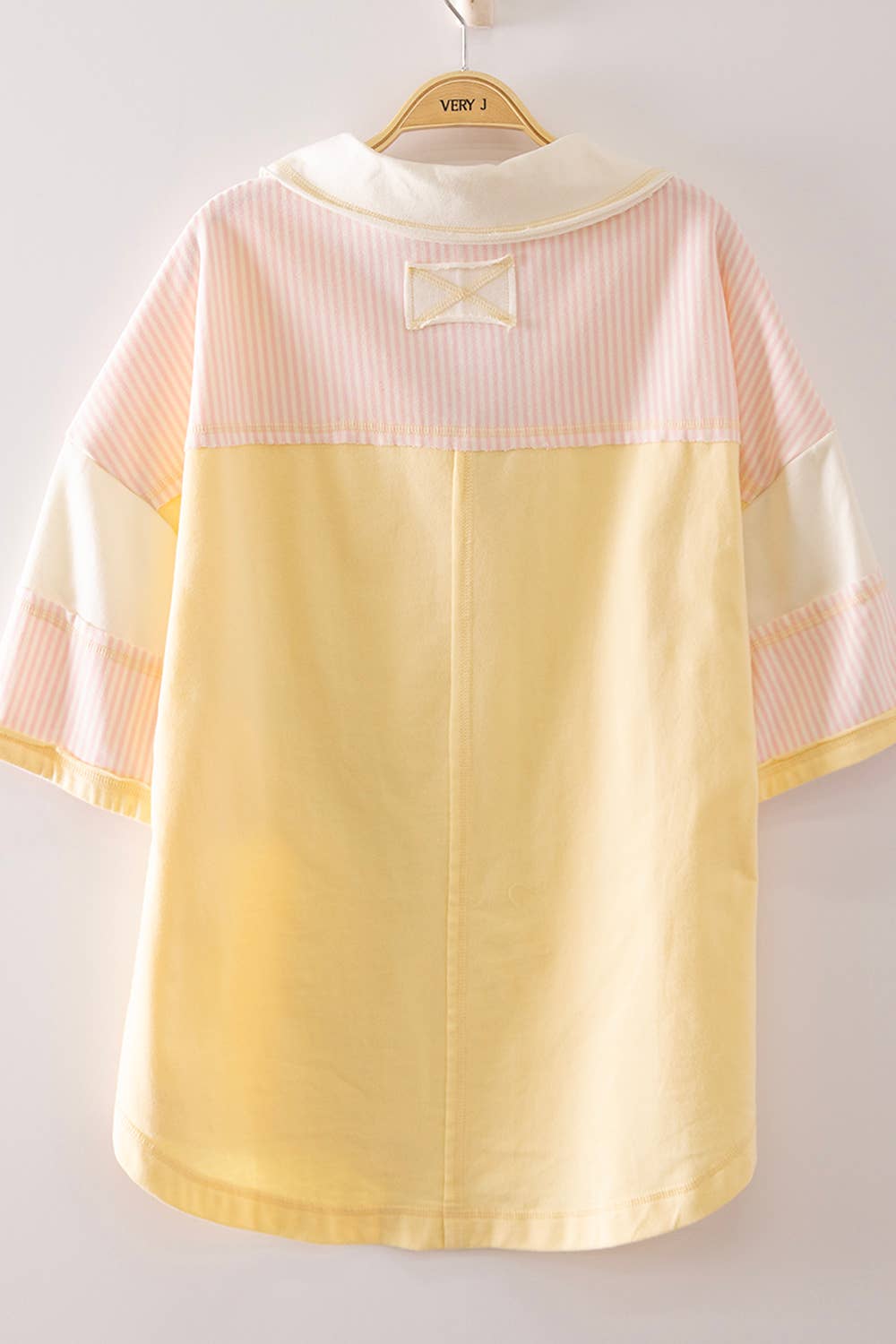 Oversized Collared Butter Yellow Top