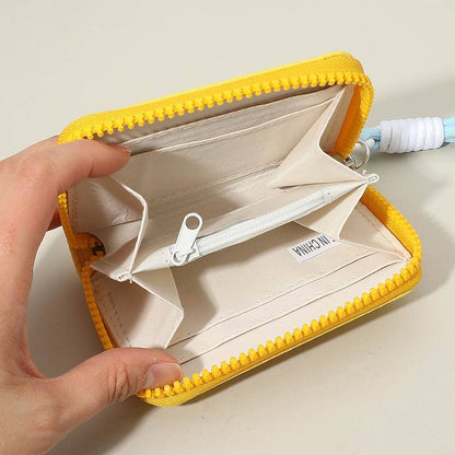 Colorful Zip Around Mini Wallet