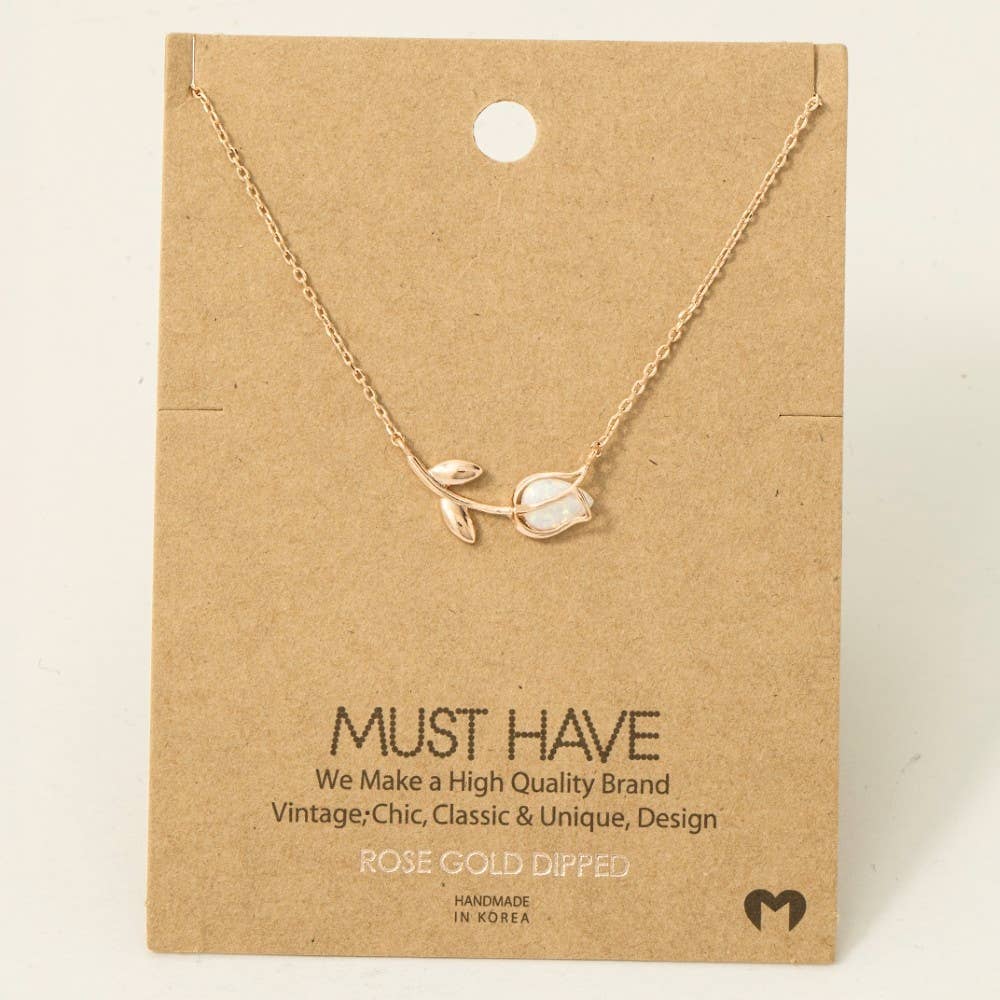 Sideways Tulip Necklace