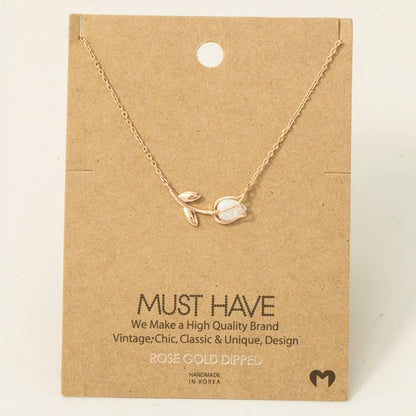 Sideways Tulip Necklace