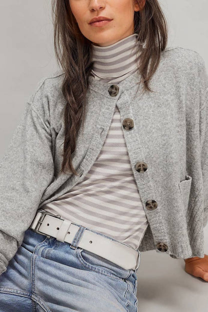 Stripe Long Sleeve Turtleneck