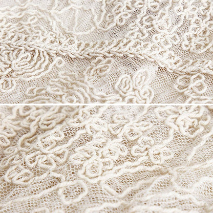 Cream Delicate Lace Button Up Cardigan
