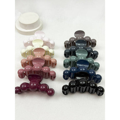 Large Dark Color Pearl Hair Claw Clips