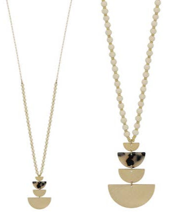 Crane Natural Stacked Pendant Necklace