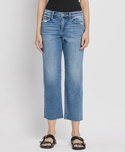 Vervet Mid Rise Crop Straight Jean