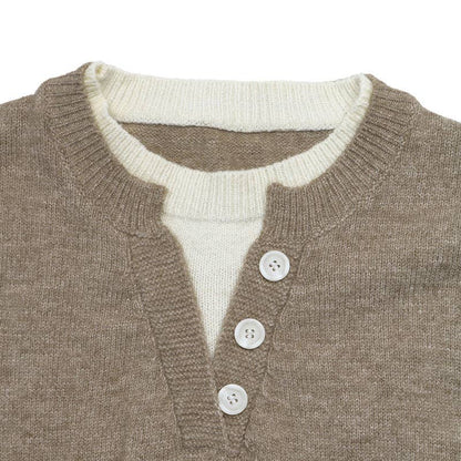 Colorblock Knit Long Sleeve Sweater