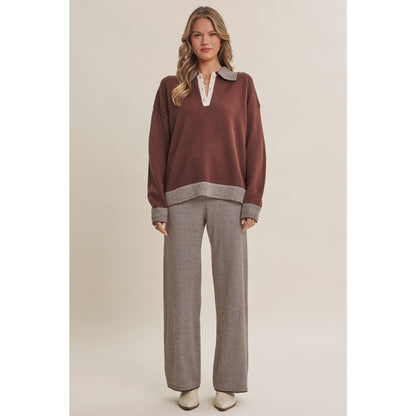 Cozy Cabin Pinstripe Henley