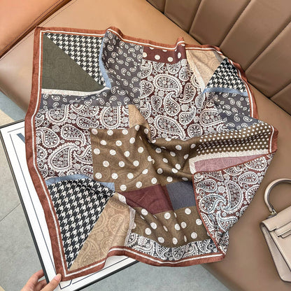 Western Paisley Double Sided Bandana Square Scarf