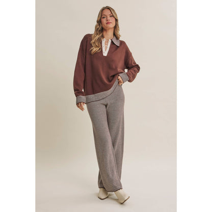 Cozy Cabin Pinstripe Henley