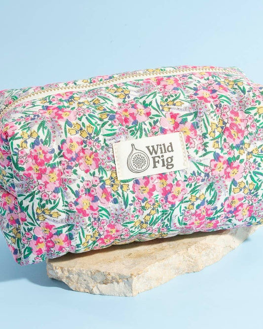 Colorful Flower Print Cosmetic Bag