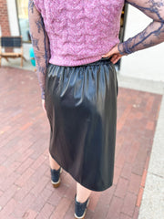 Vegan Leather Skirt