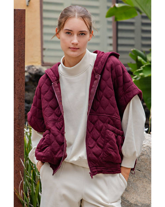 Bubble Quilt Hoodie Vest