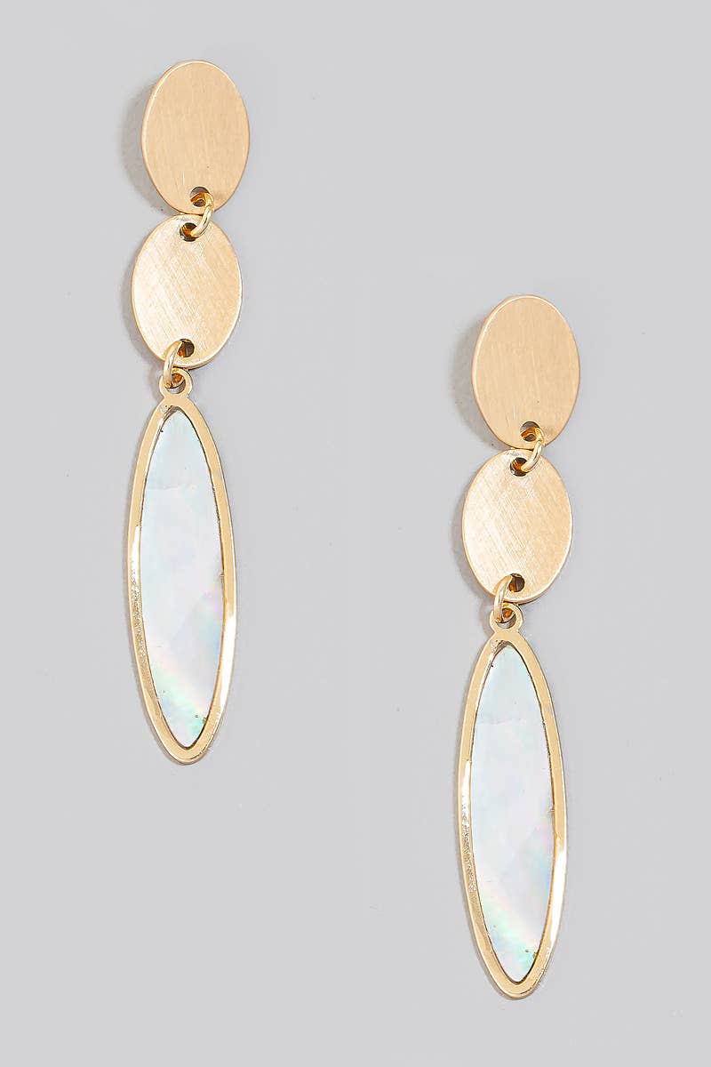 Tiered Oval Chain Earrings