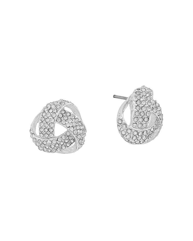 Silver Knot Stud Earrings "Tack"
