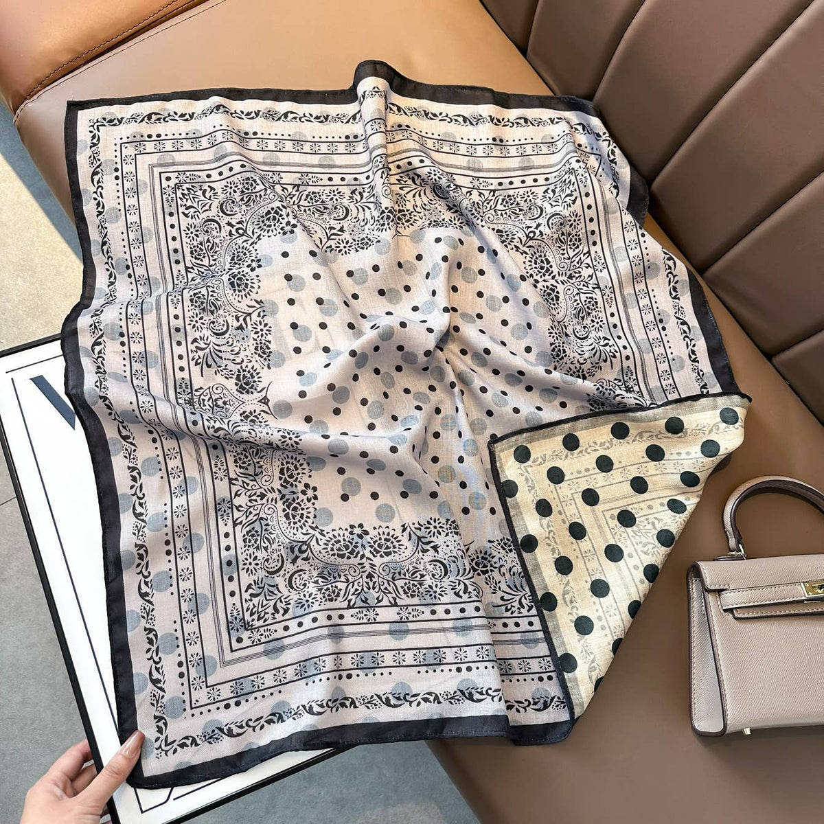 Western Paisley Double Sided Bandana Square Scarf