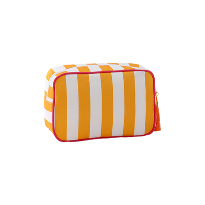 Striped Cosmetic Bag – Travel Makeup and Toiletry Pouch
