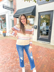 Geometric Fair Isle Sweater