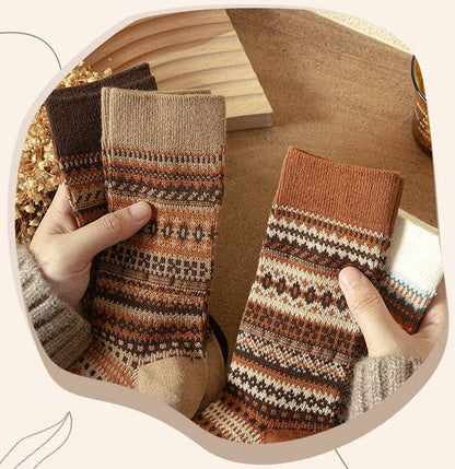 Vintage Bohemia Totem Knit Socks