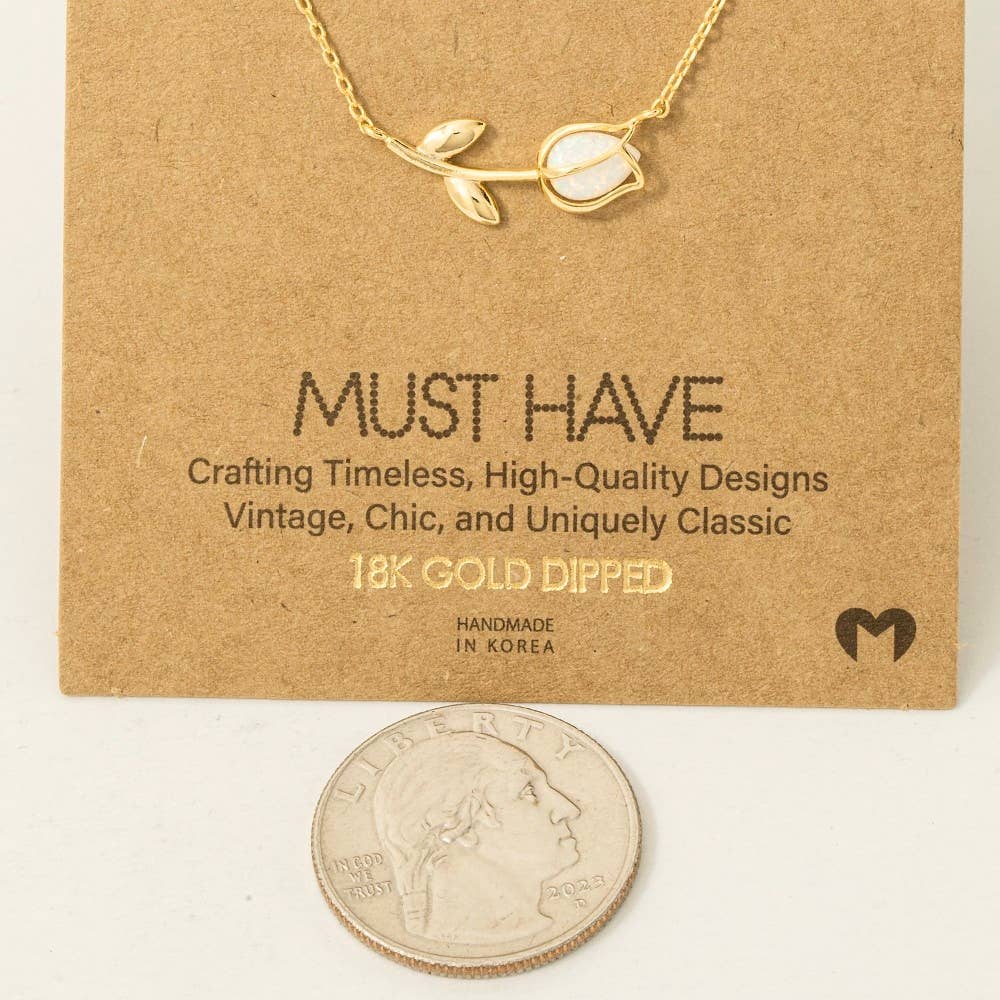 Sideways Tulip Necklace