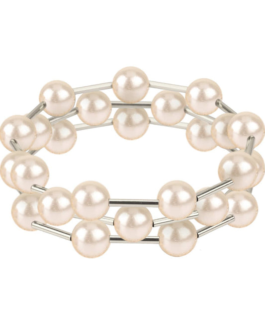 Jia Silver Pearl Bracelet