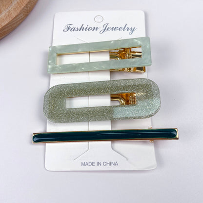 3 pcs simple and cute hair clip