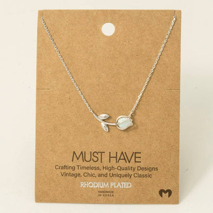 Sideways Tulip Necklace