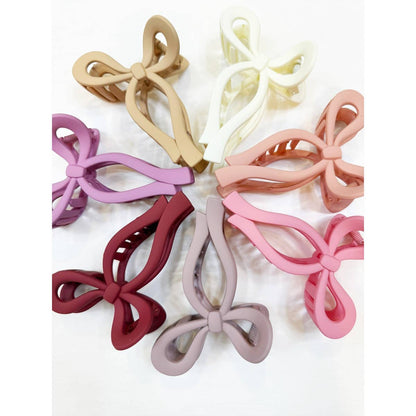 Matte Tone Bow Shape Hair Claw