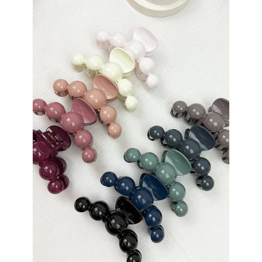 Large Dark Color Pearl Hair Claw Clips