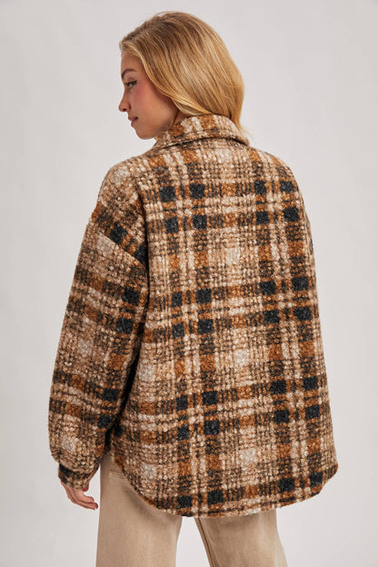Plaid Boucle Shacket
