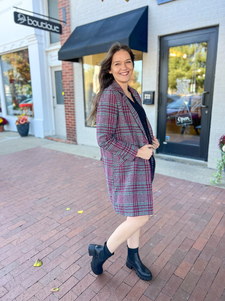 Black & Pink Tweed Jacket